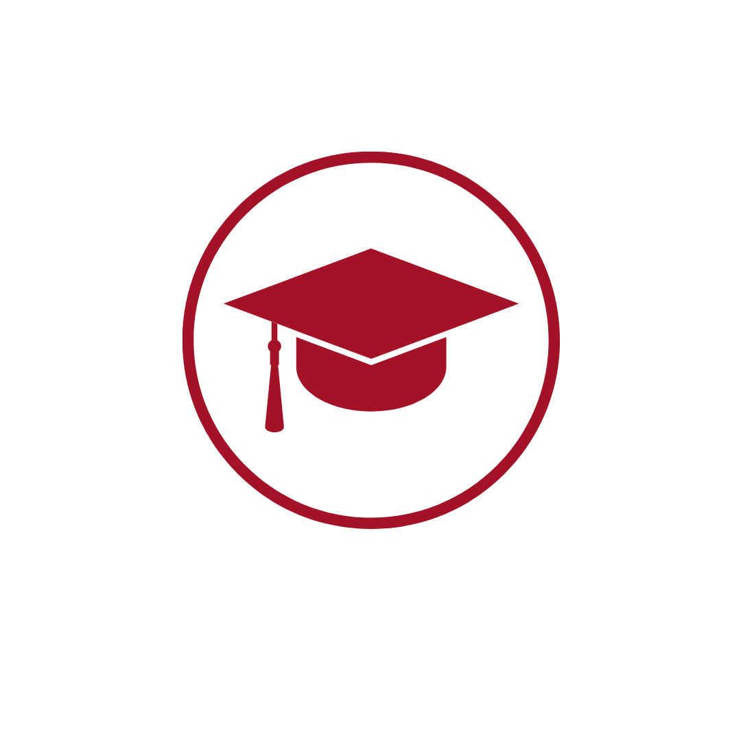 Red graduation cap linking to the student archive